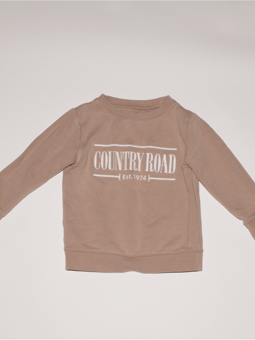 Country Road Tan Pullover Sweatshirt